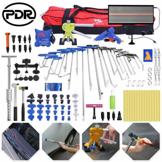 115× PDR Tools Push Rods Dent Lifter Puller Paintless Hail Repair Auto Body Set